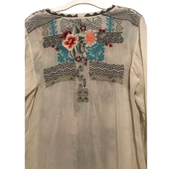 10. Johnny Was Freyja Freyja Embroidered Blouse S - Picture 13 of 16